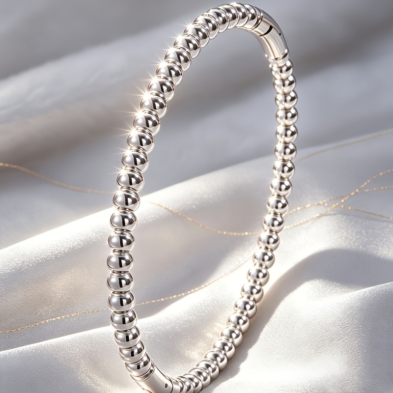 3pc Minimalist Heart-Shaped Stainless Steel Bangles, Gift for Lovers